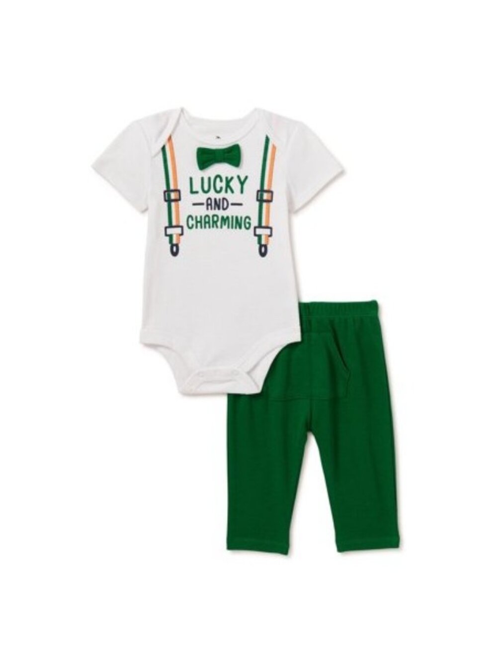 Way to Celebrate Boys St. Patrick's Day Lucky & Charming 2-Piece Set Size 18M